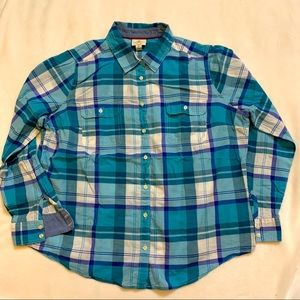 Plaid button down shirt